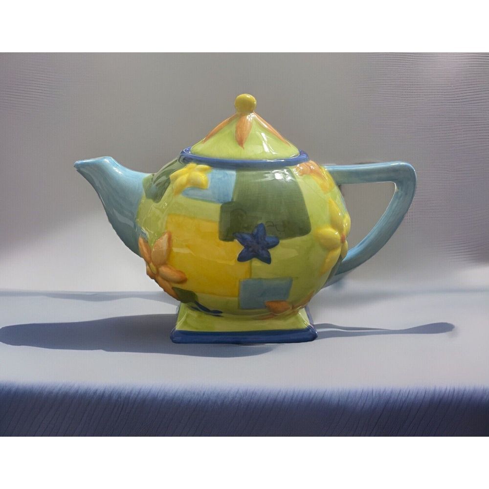 Vintage✨Oneida‎ Kitchen Country Bouquet Miniature China Teapot MODERN FLORAL